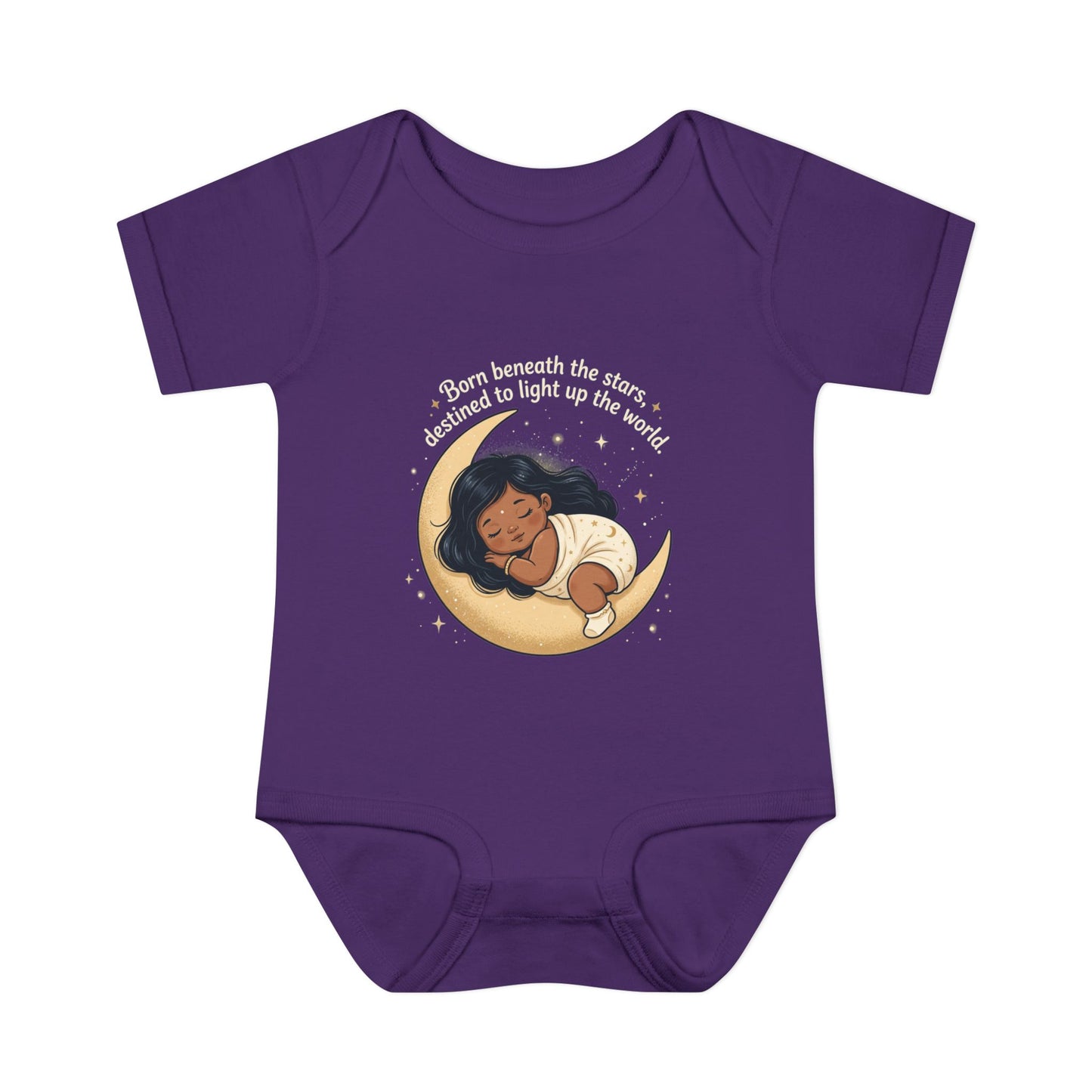 Newborn Moon Baby Bodysuit — "Born Beneath the Stars" Infant Onesie