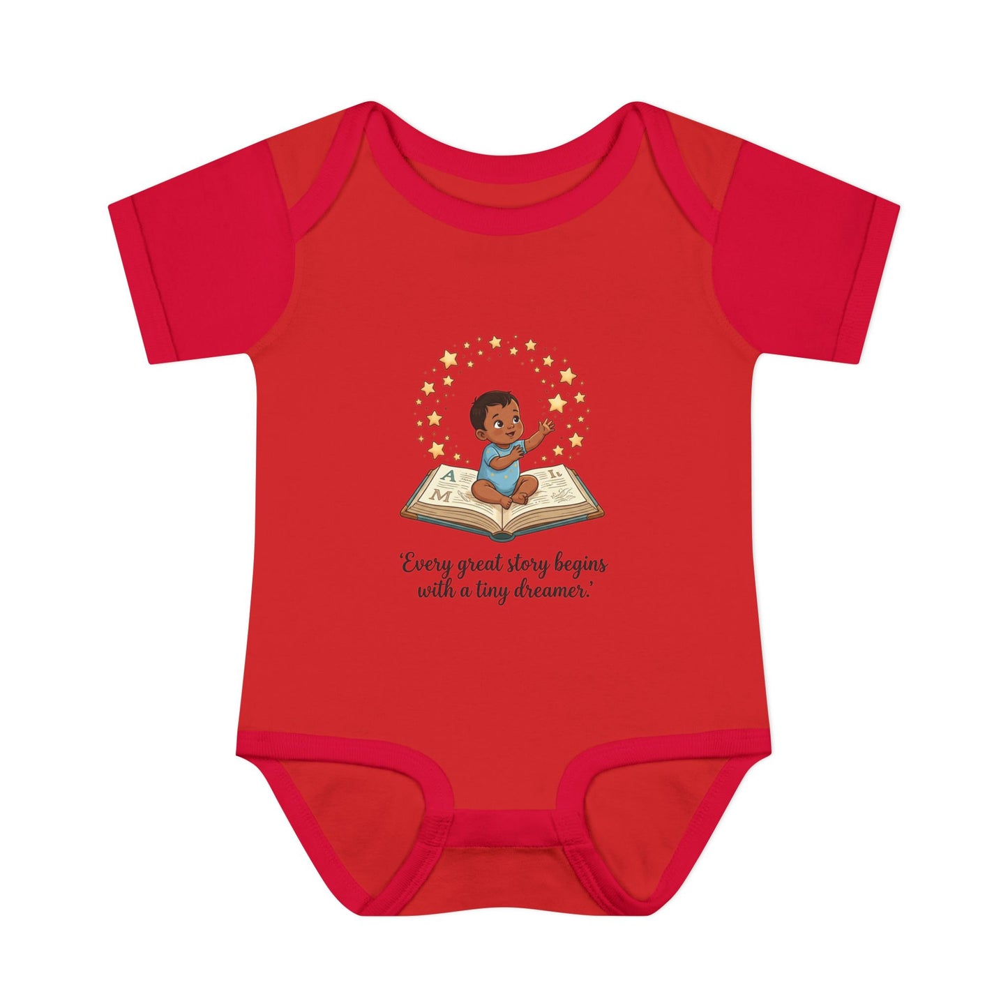 Baby Bodysuit - "Every Great Story Begins with a Tiny Dreamer" Illustrated Infant Onesie
