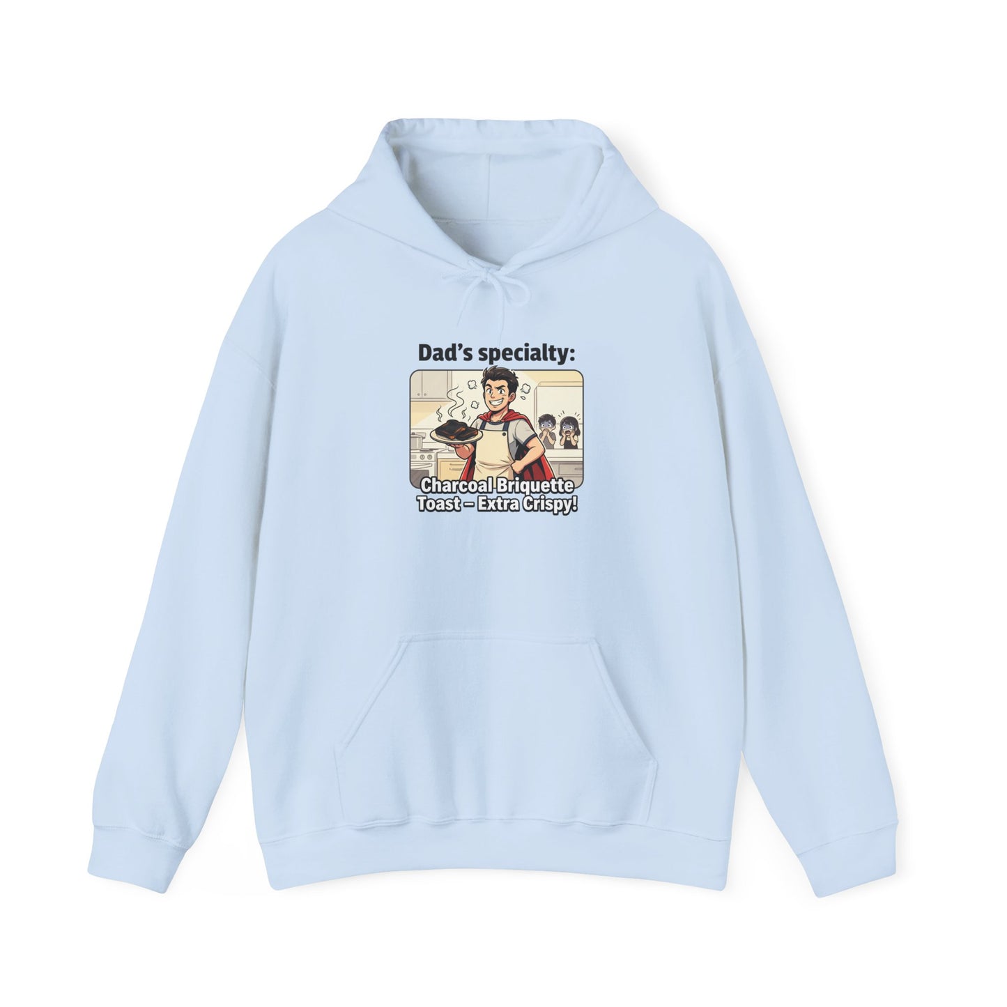 Dad’s Specialty: Charcoal Grilling Hooded Sweatshirt — Funny BBQ Dad Gift