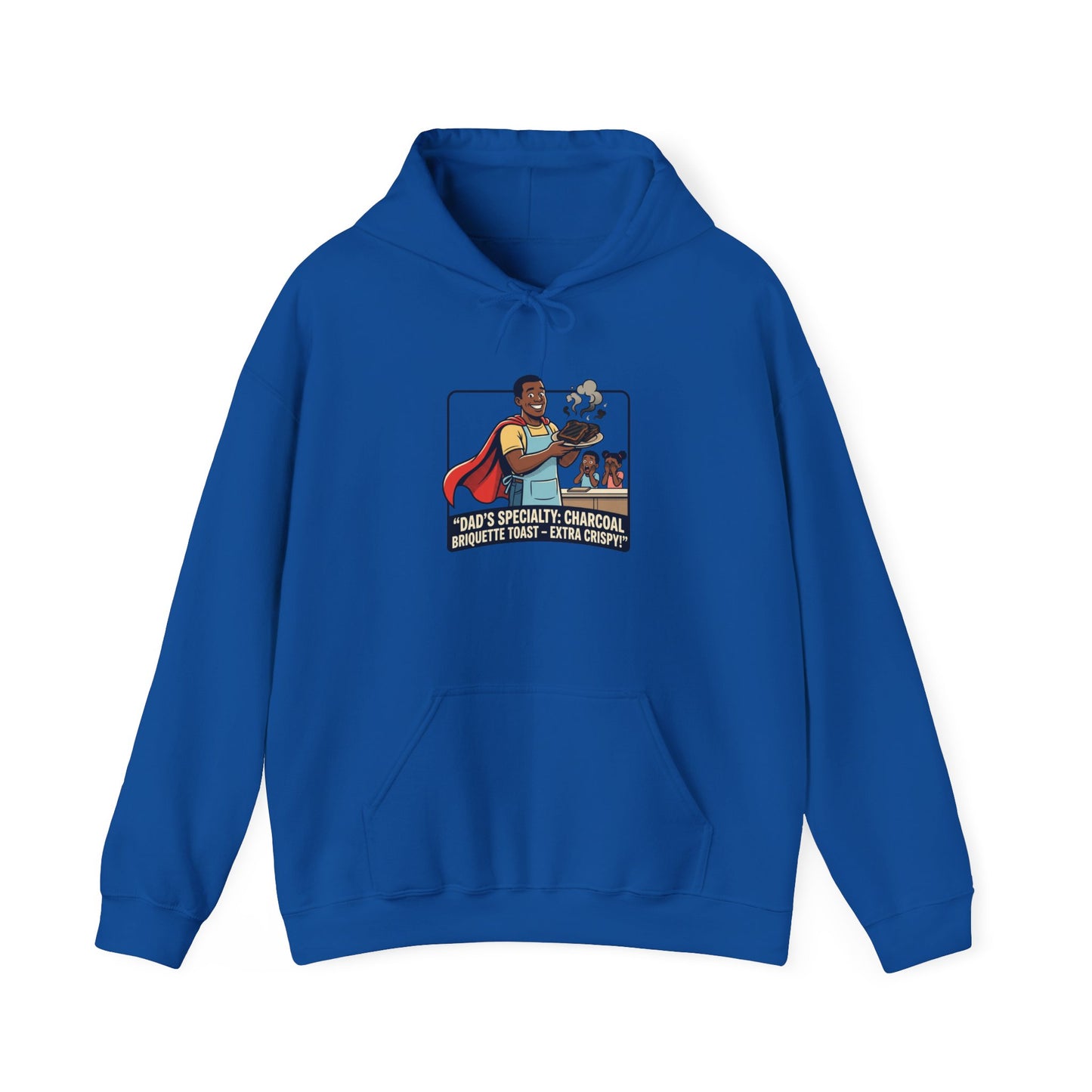 Hoodie — 'Dad's Specialty Charcoal Grilled Toast' Retro BBQ Chef Graphic