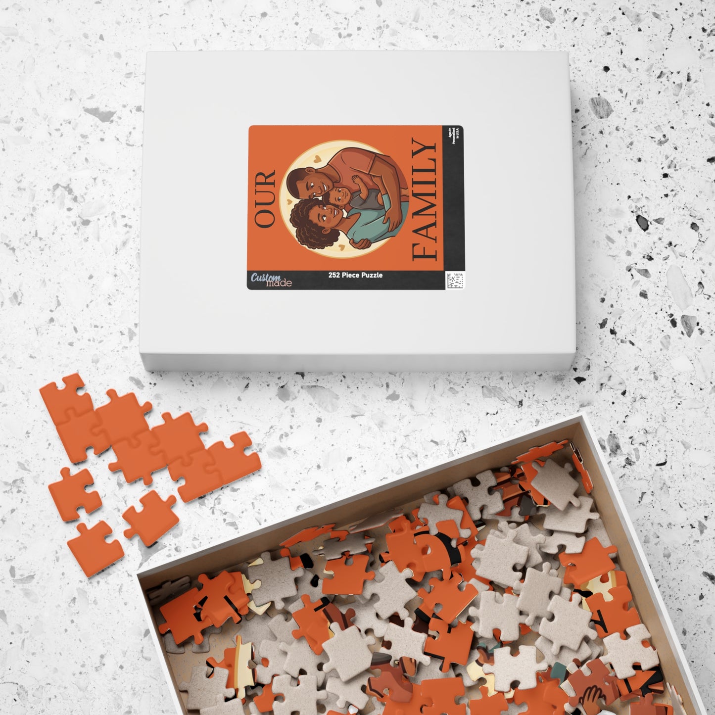 Family Portrait Puzzle – “Our Family” Jigsaw (110–1014 pcs)