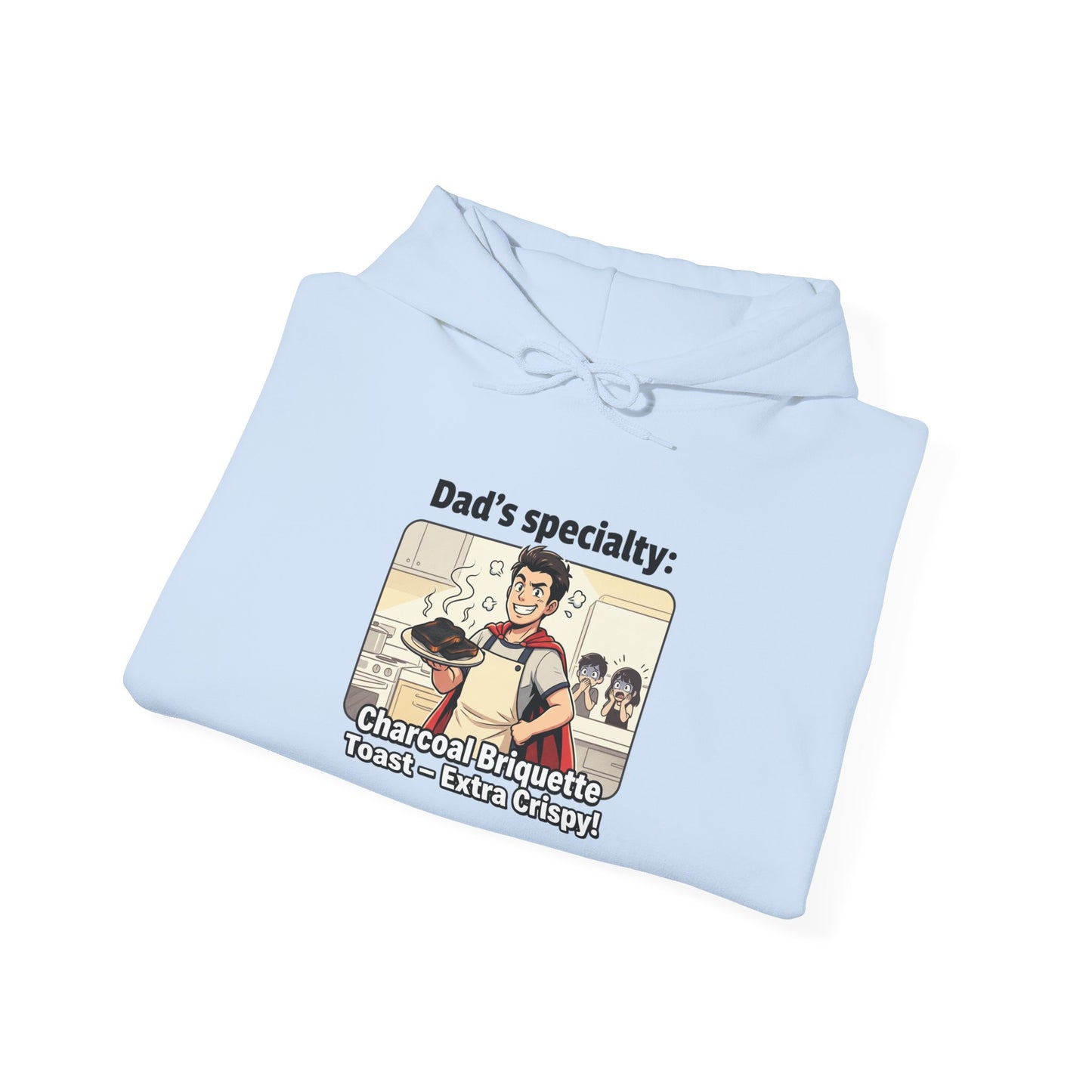 Dad’s Specialty: Charcoal Grilling Hooded Sweatshirt — Funny BBQ Dad Gift