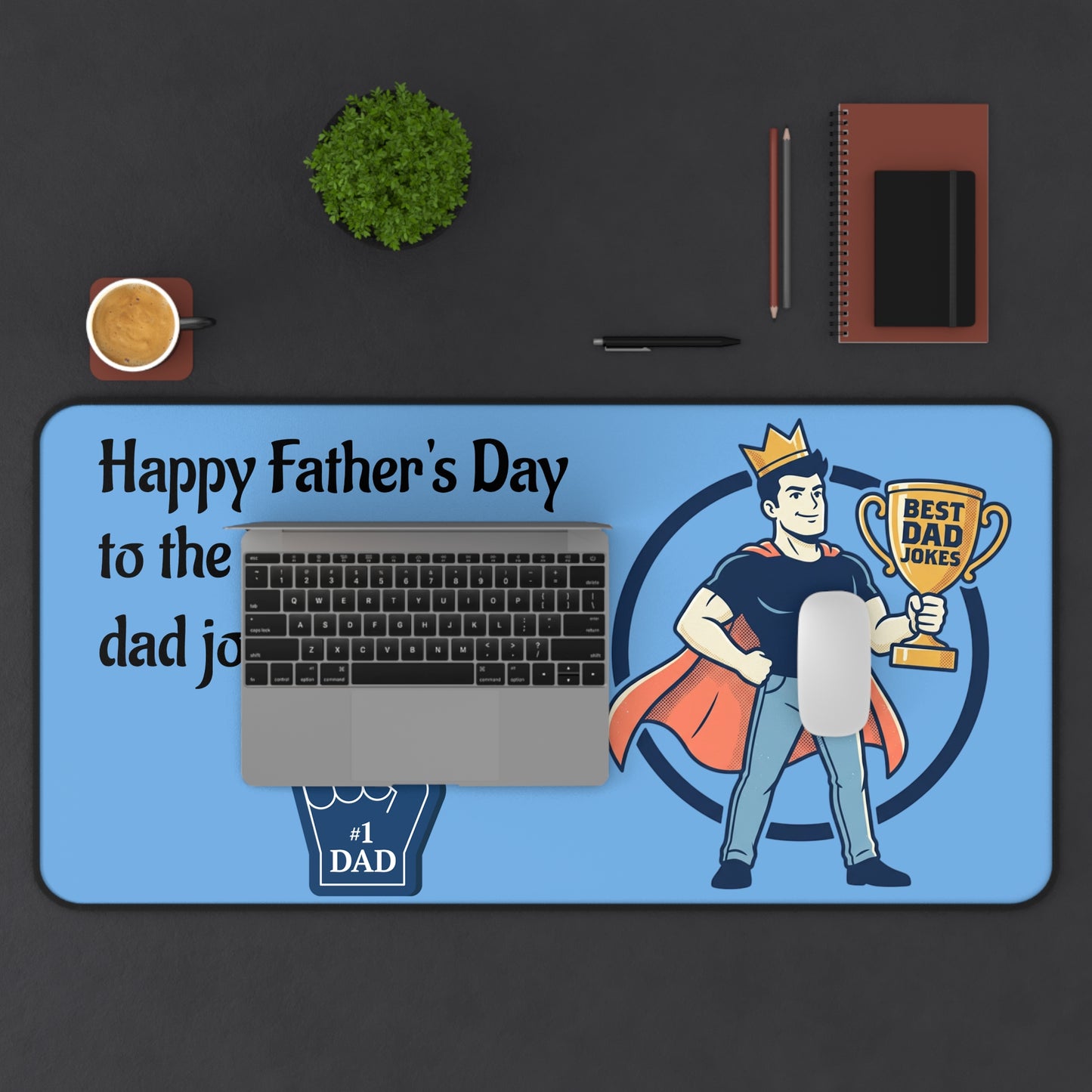 Father's Day Desk Mat | Best Dad Trophy Mouse Pad