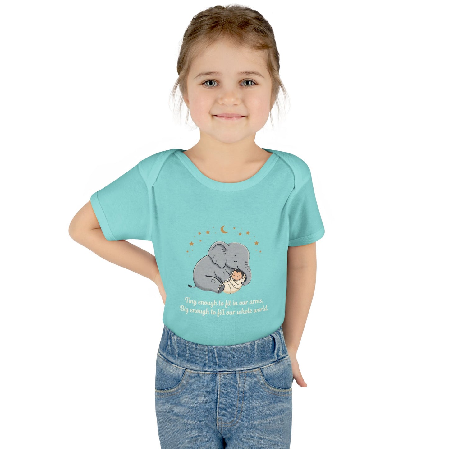 Elephant & Baby Nighttime Infant Bodysuit — Cute Nursery Sleepwear