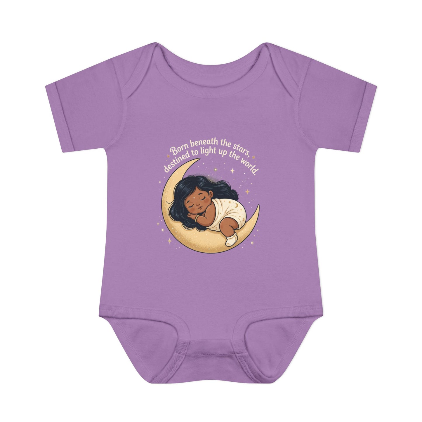 Newborn Moon Baby Bodysuit — "Born Beneath the Stars" Infant Onesie