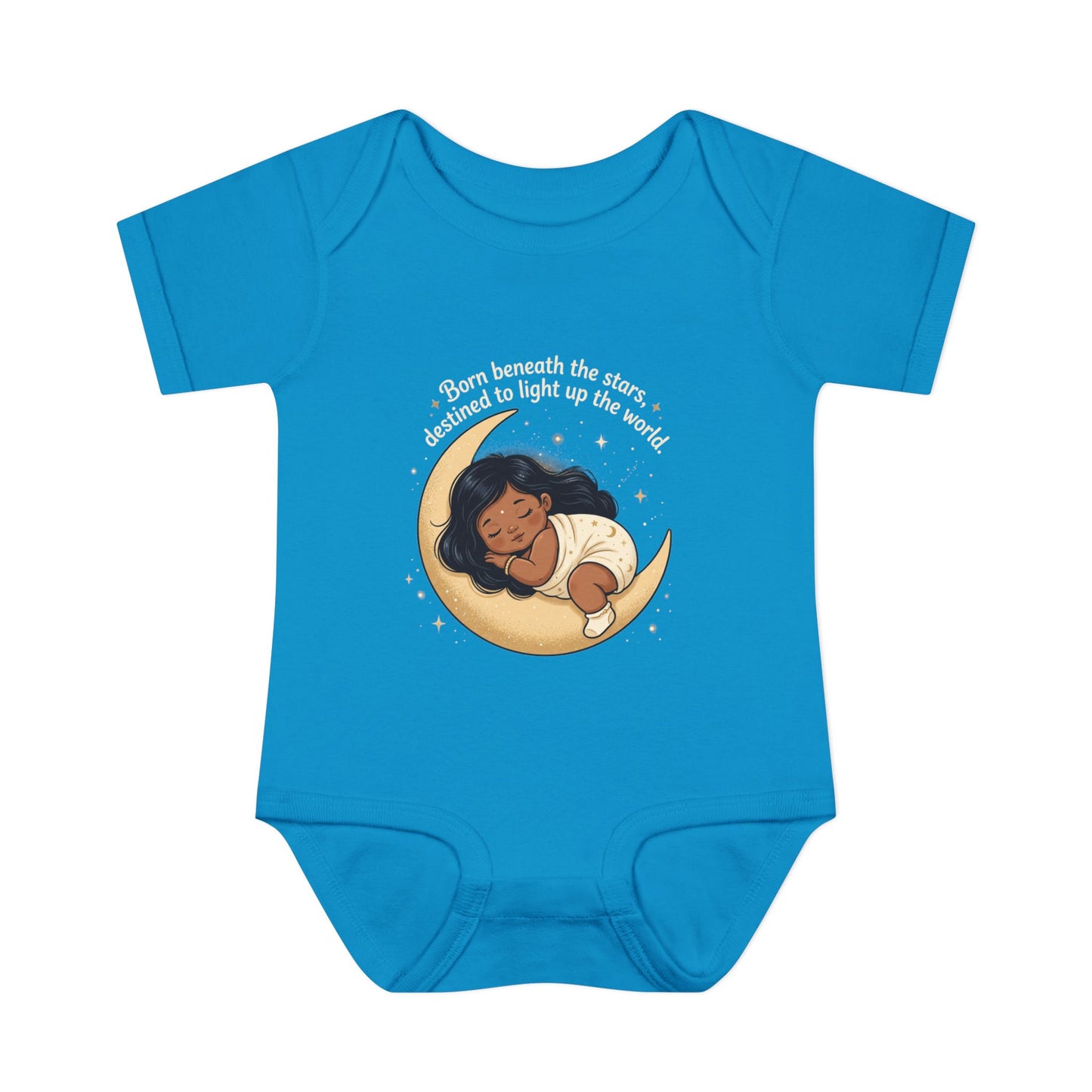 Newborn Moon Baby Bodysuit — "Born Beneath the Stars" Infant Onesie