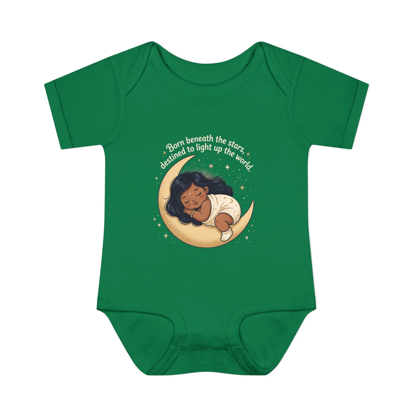 Newborn Moon Baby Bodysuit — "Born Beneath the Stars" Infant Onesie