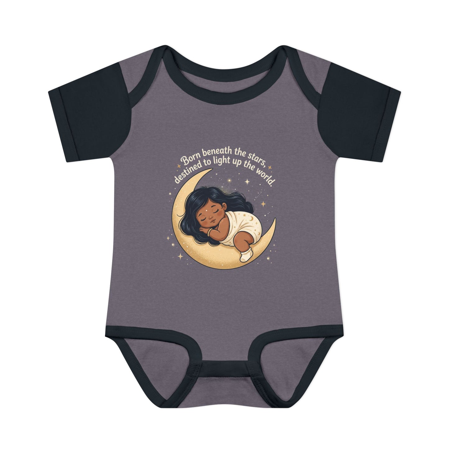Newborn Moon Baby Bodysuit — "Born Beneath the Stars" Infant Onesie