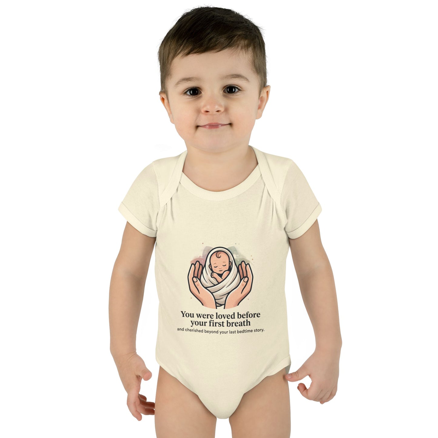 You Were Loved Before Your First Breath Infant Bodysuit – Newborn Keepsake