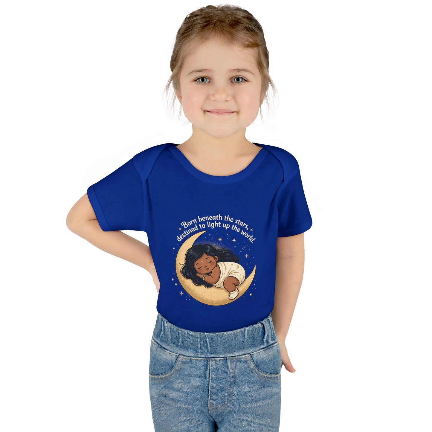Newborn Moon Baby Bodysuit — "Born Beneath the Stars" Infant Onesie